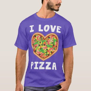 T-shirt I Love Pizza Food Lovers Heart Gift Funny 2011278