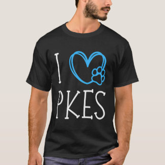 T-shirt I Love Pkes Blackdark Grey