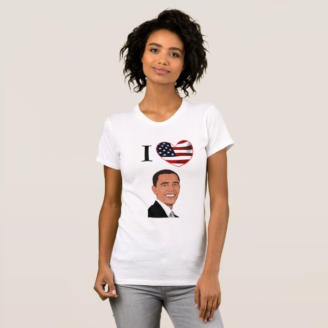 T-shirt I Love President Barack Obama Shirt (Devant entier)