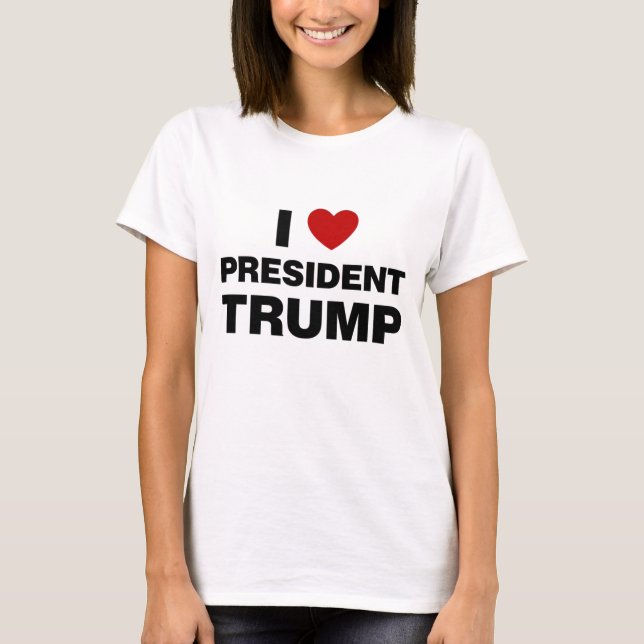 T-shirt I Love Président Trump Heart (Devant)