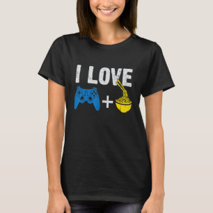 T-shirt I Love Ramen et Jeu amusant Noodles Retro Gamer