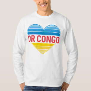 T-shirt I Love RD Congo, Congo-Kinshasa Coeur