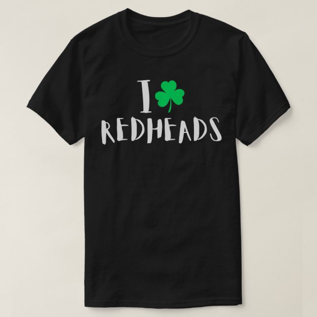 T-shirt I Love Redhead Boy Cute Irish Boys Gifts Ireland S (Design devant)