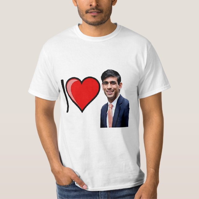 T-shirt I Love Rishi Sunak (Devant)