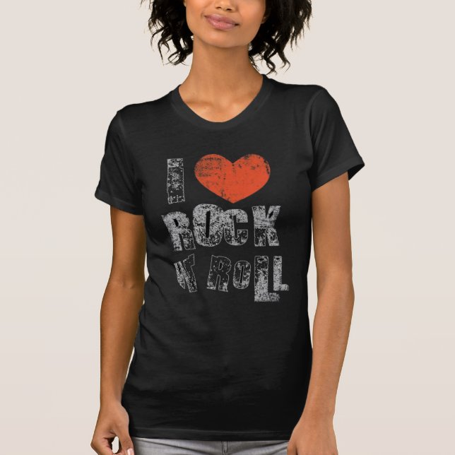 T-shirt I love roche n roll (Devant)