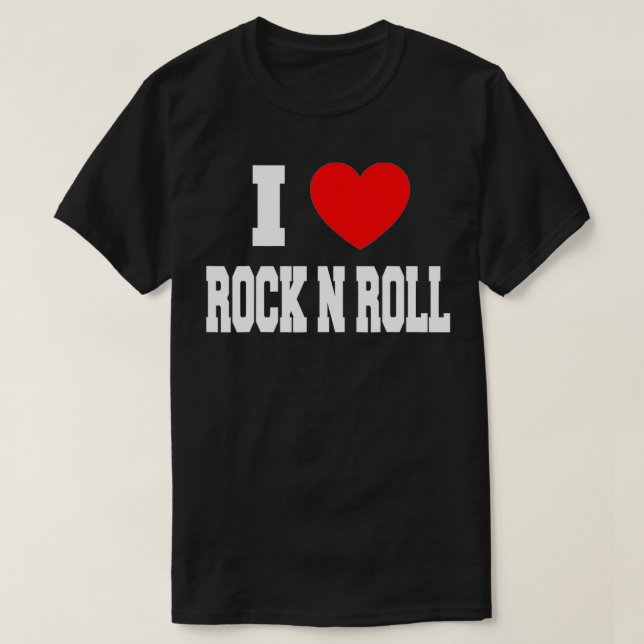 T-shirt I Love Rock N Roll (Design devant)