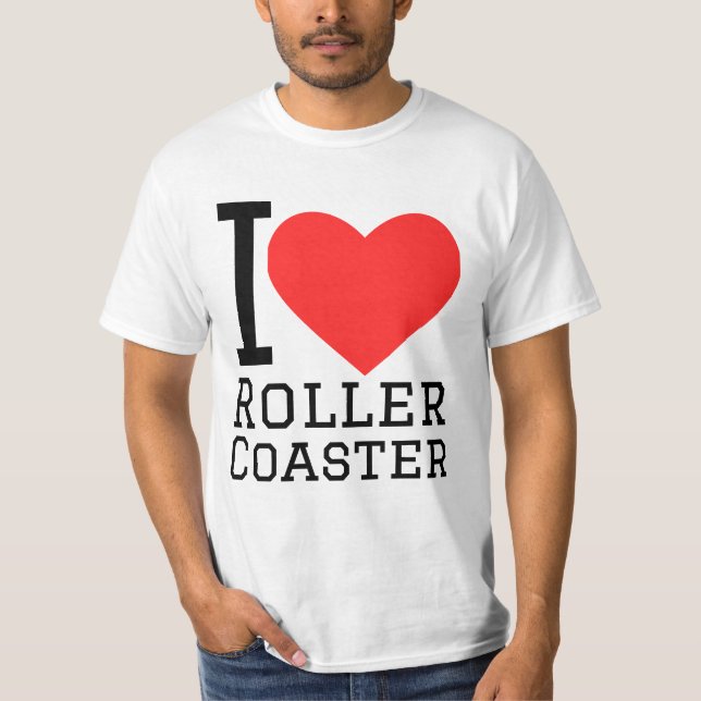 T-shirt I love roller coaster (Devant)