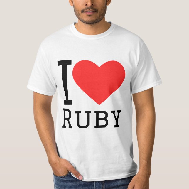 T-shirt I love Ruby  (Devant)