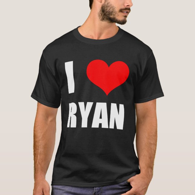 T-shirt I Love Ryan   Heart (Devant)