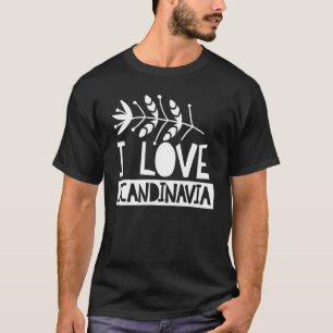 T-shirt I Love Scandinavie Scandinavie Scandinavie Nordic