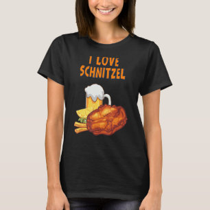 T-shirt I Love Schnitzel German Food Dire Humour