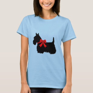 T-shirt I Love Scottish Terriers, Grand coeur rouge d'amou