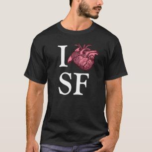 T-shirt I Love SF avec coeur anatomiquement correc