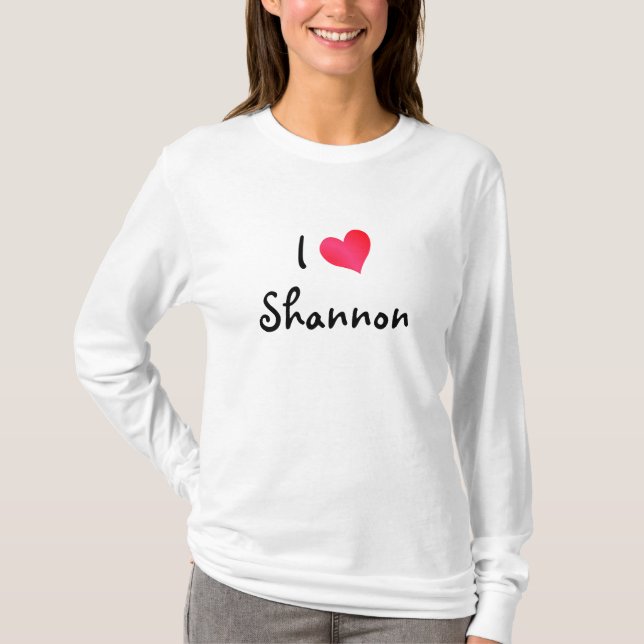 T-shirt I Love Shannon (Devant)
