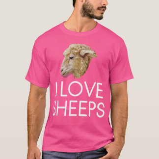 T-shirt I Love Sheeps Sheep Lover Amoureux des animaux