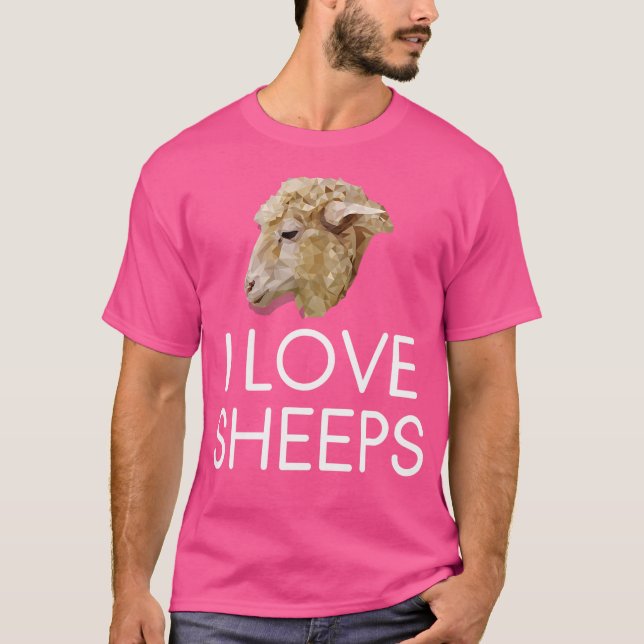 T-shirt I Love Sheeps Sheep Lover Amoureux des animaux (Devant)