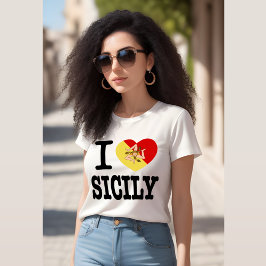 T-shirt I Love Sicily (I Heart Sicily)