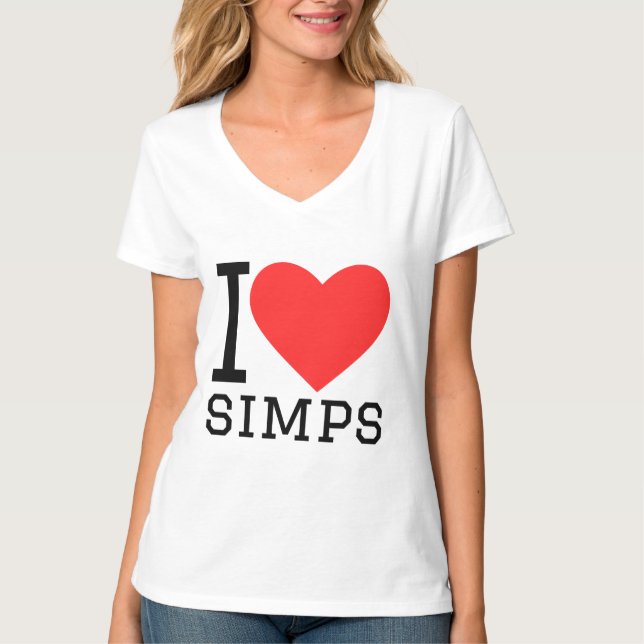T-shirt I love simps (Devant)