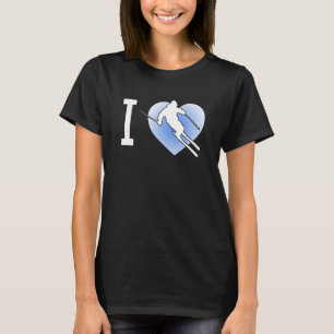 T-shirt I Love Ski Jumping Ski Jumper Ski Jump Snow Winter