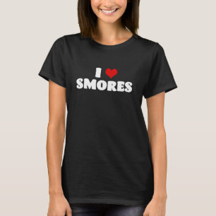 T-shirt I Love Smores Camping Marshmallow Campfir Extérieu