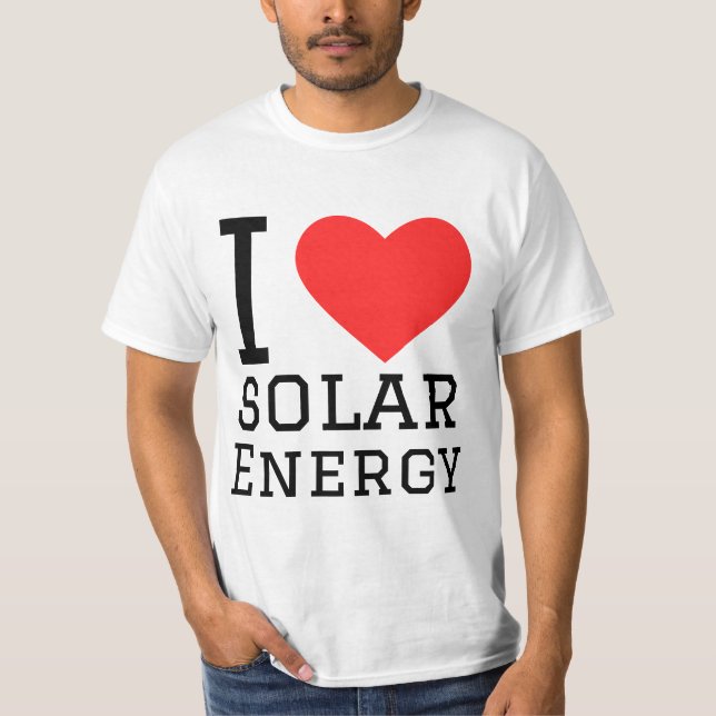 T-shirt I love solar energy (Devant)