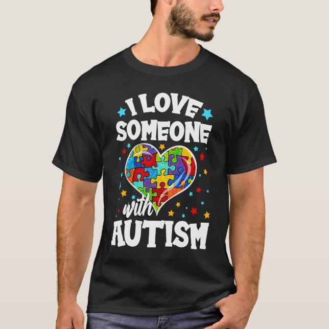 T-shirt I Love Someone with Autism (Devant)