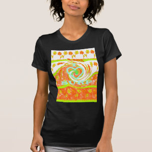 T-shirt I Love Surf : Belle Florale avec Cool Texte Art