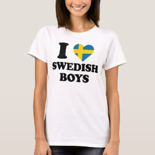 T-shirt I love Swedish Boys