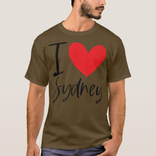 T-shirt I Love Sydney Nom Fille Personnalisée Femme Bff Fr