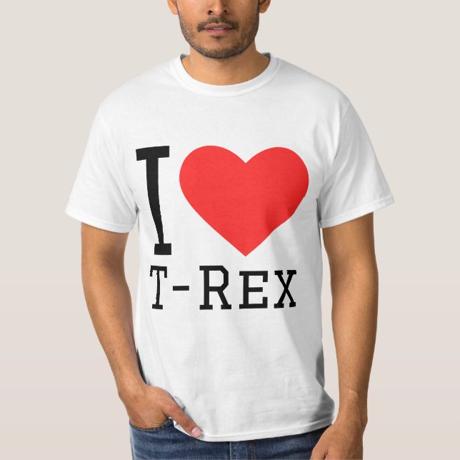 T-shirt I love t rex  (Devant)
