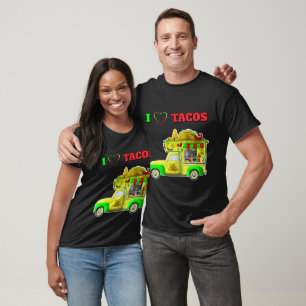 T-shirt I Love Tacos Little Taco Truck chemises