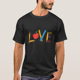 T-shirt I Love Teachator Educator Journée mondiale des ens