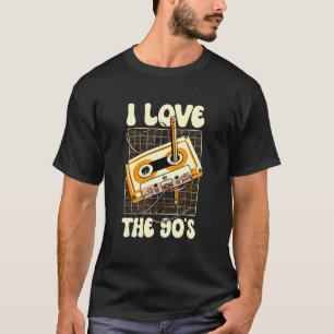 T-shirt I Love The 90's Quatre-vingt-dix décennie 1990 Vin