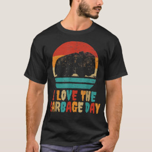 T-shirt I Love The Garbage Day - Retro Garbage Truck 996