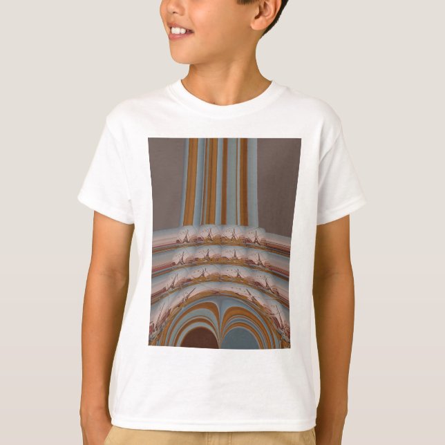 T-shirt I Love Tour Eiffel Paris Avec amour bleu ciel colo (Devant)