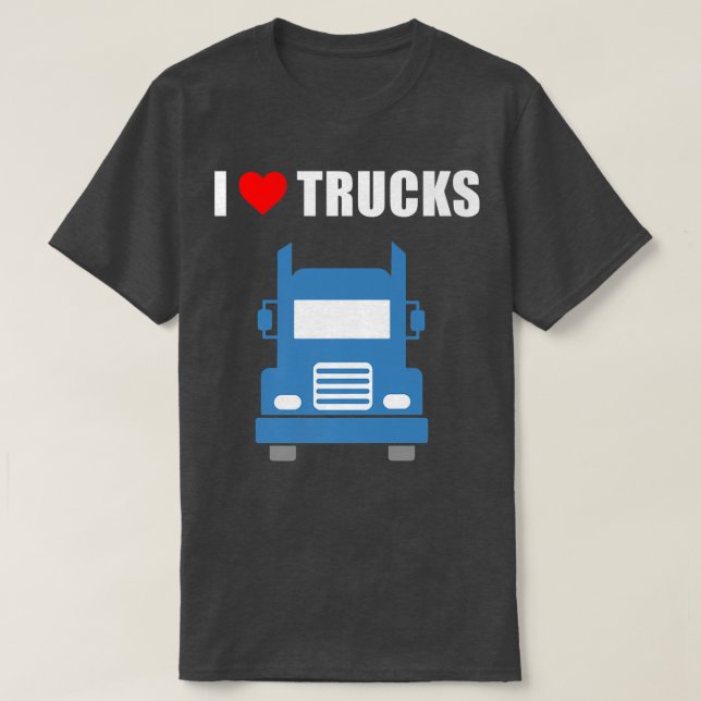 T-shirt I Love Trucks  (Design devant)