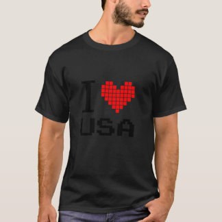 T-shirt I Love USA Profitez Patriotique États-Unis D'Améri