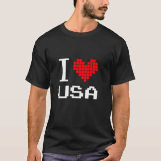 T-shirt I Love USA Profitez Patriotique États-Unis D'Améri