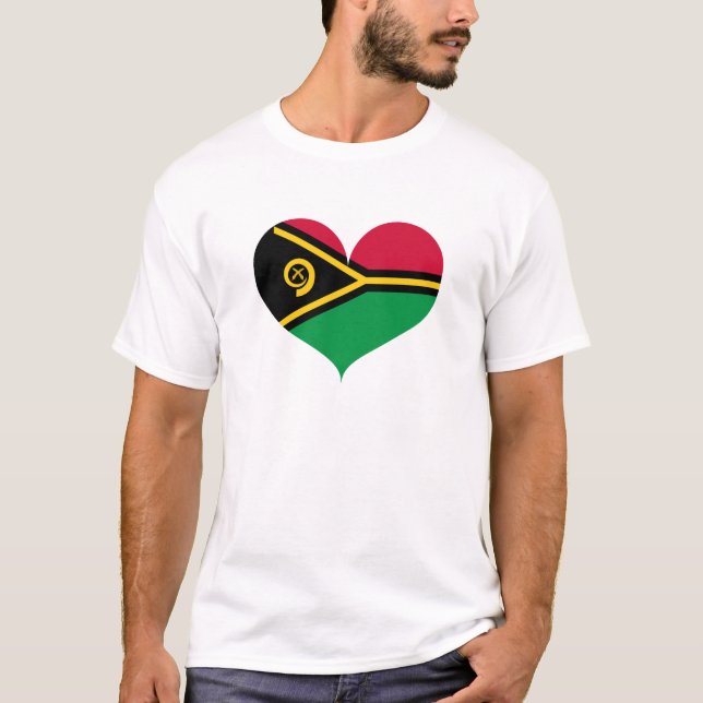 T-shirt I Love Vanuatu Flag (Devant)