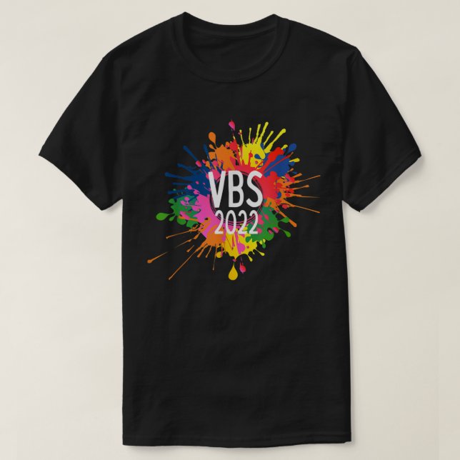 T-shirt I Love VBS 2022 Crew Vacation Bible School Paint S (Design devant)