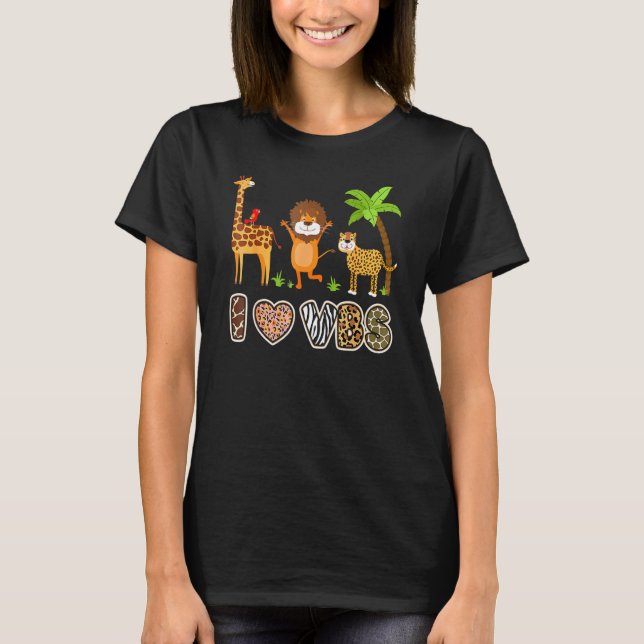 T-shirt I Love Vbs Wild Animal Vacation Bible School (Devant)