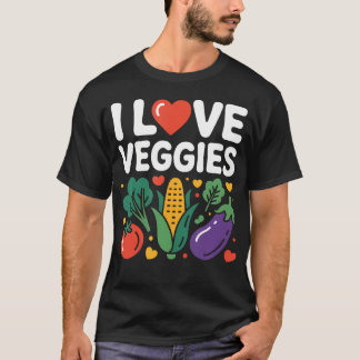 T-shirt I Love Veggies Cute