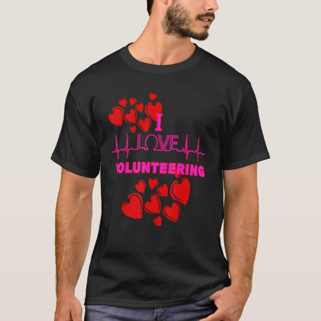 T-shirt I Love Volunteer (Devant)