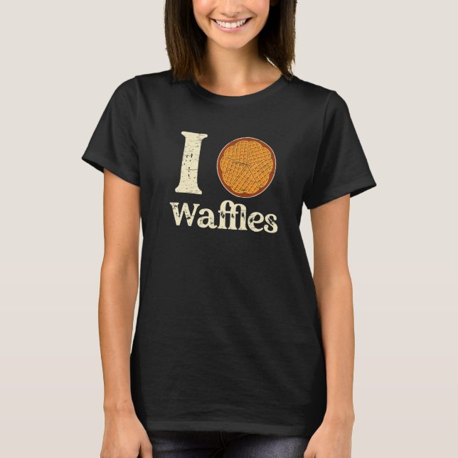T-shirt I Love Waffles Waffle Men Women Kids Christmas Bak (Devant)
