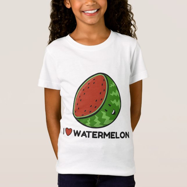 T-Shirt I Love Watermelon Fruit Lovers (Devant)