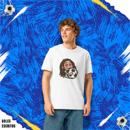 T-shirt I love you football, woman with dreadlocks