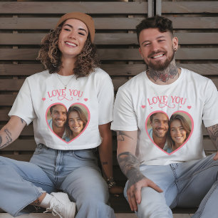 T-shirt I Love You Heart Romantic Photo men