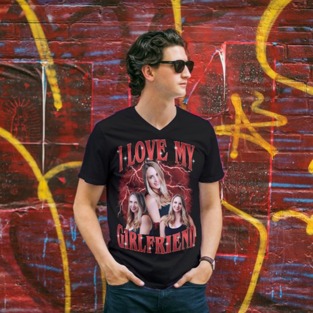 T-shirt I Love You Personnalisé Bootleg Couple Cadeau (Créateur téléchargé)