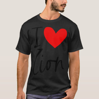 T-shirt I Love Zion Nom Hommes Personnalisés Guy BFF Ami H
