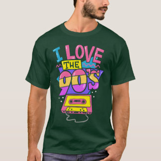 T-shirt I Lovehe 90S Nineties Cassette Disco Party amis